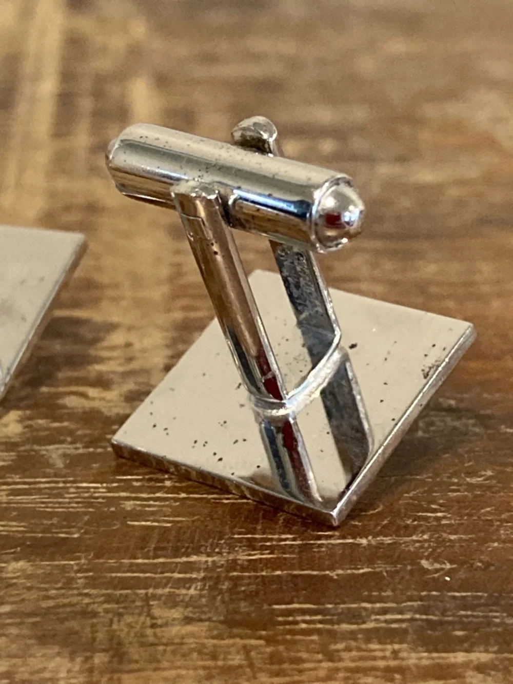 Simmons Sterling Silver Cufflinks Tigers Eye Vintage Square Western Style - Picture 12 of 16